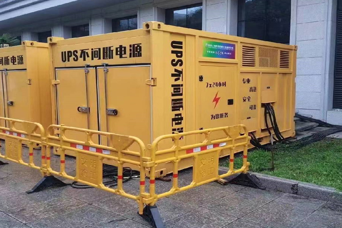 王五镇发电机租赁施工现场