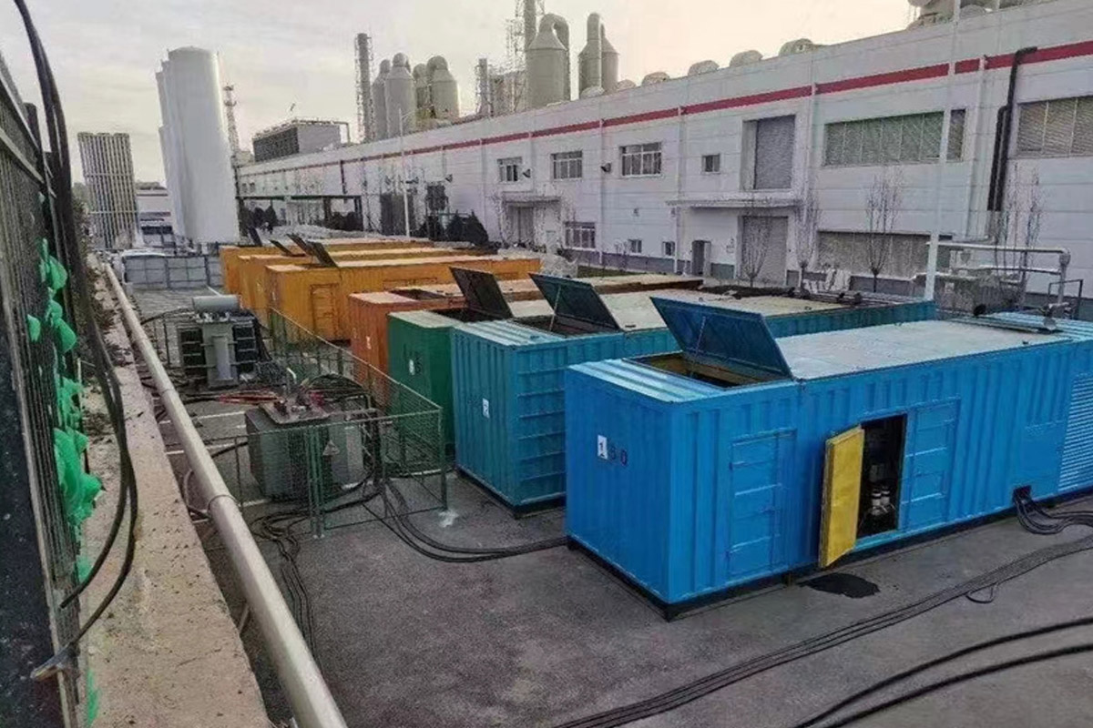 王五镇发电机租赁施工现场